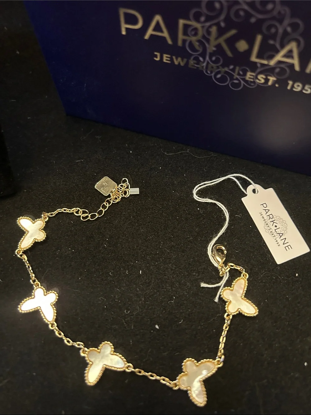 Park Lane Pink Butterfly Necklace & Earring Set